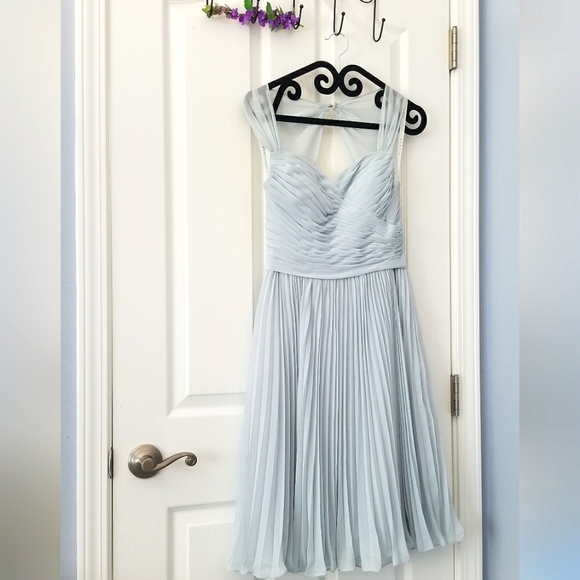 Azazie Bridesmaid/Wedding Guest Dress in Mist (Light Blue) A8 - Picture 5 of 11